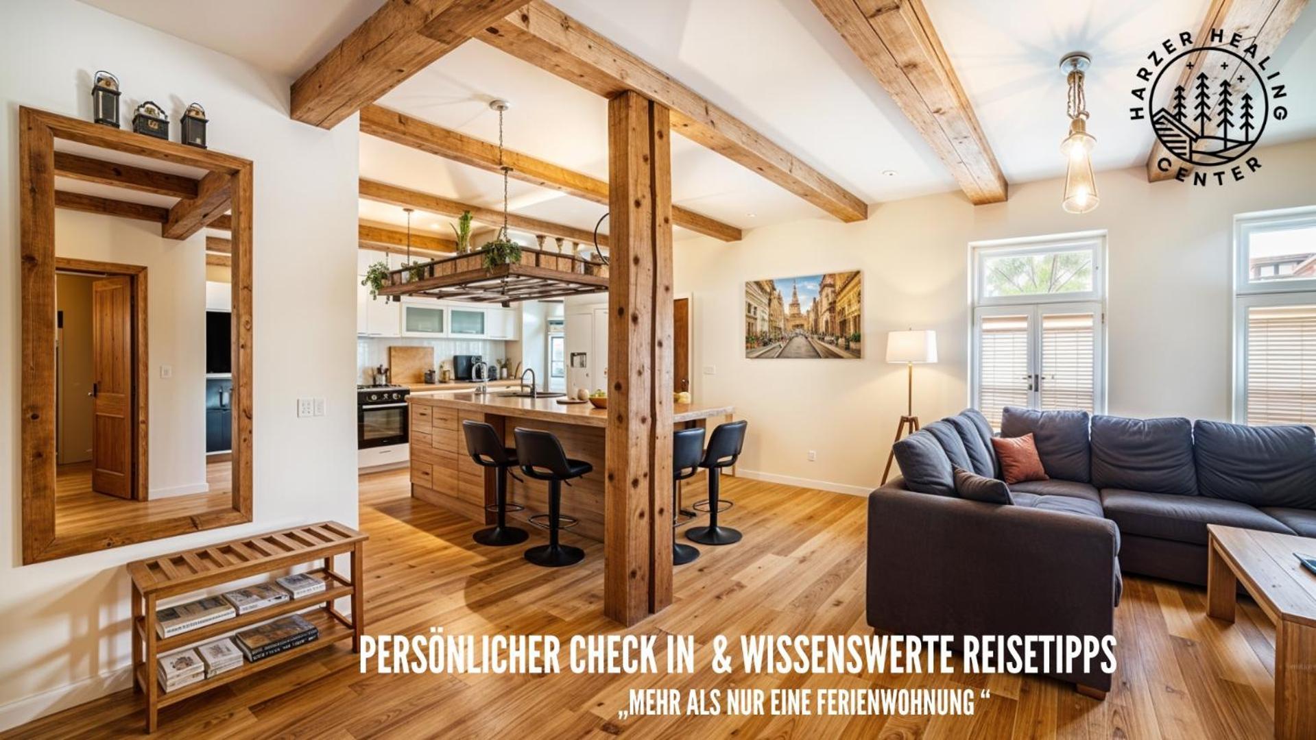Harzer Healing Center 2024 Gemuetliche Landhauswohnung Mit Fussbodenheizung,xxl Kochinsel,xxl Regenduschen,modern,hochwertig,persoenlich,vollausgestattet Apartment