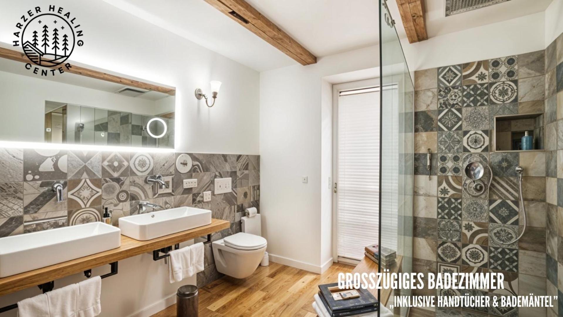 Harzer Healing Center 2024 Gemuetliche Landhauswohnung Mit Fussbodenheizung,xxl Kochinsel,xxl Regenduschen,modern,hochwertig,persoenlich,vollausgestattet Apartment *
